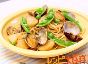 ガリバタしょうゆ風味のあさりと新じゃがのスパゲティ